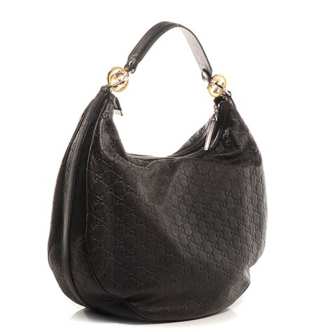 gucci hobo leather bag|Gucci guccissima hobo bag.